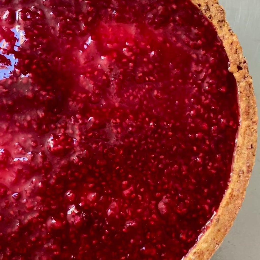 Tarta Crumble de Frambuesa