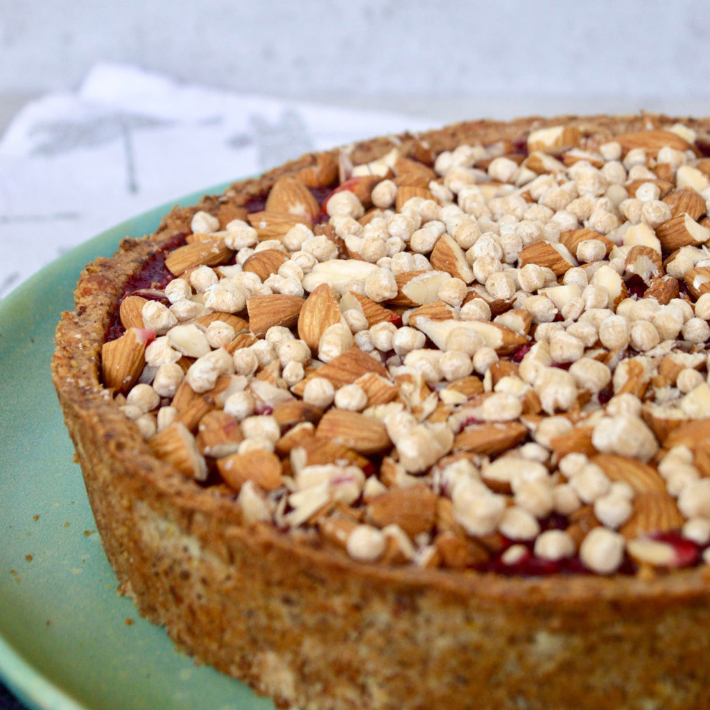 Tarta Crumble de Frambuesa